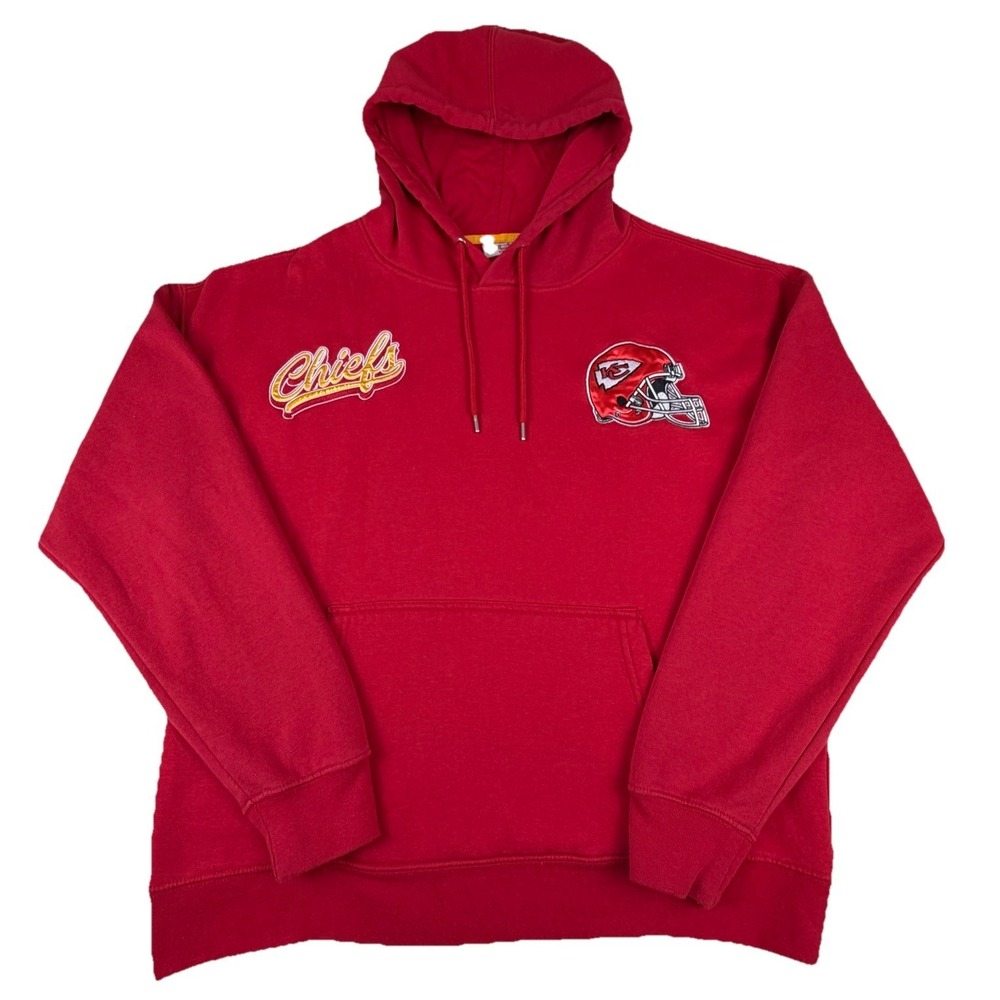 Mens NFL Team Apparel Ultra Game Kansas City Chiefs Hoodie Sweatshirt Red M